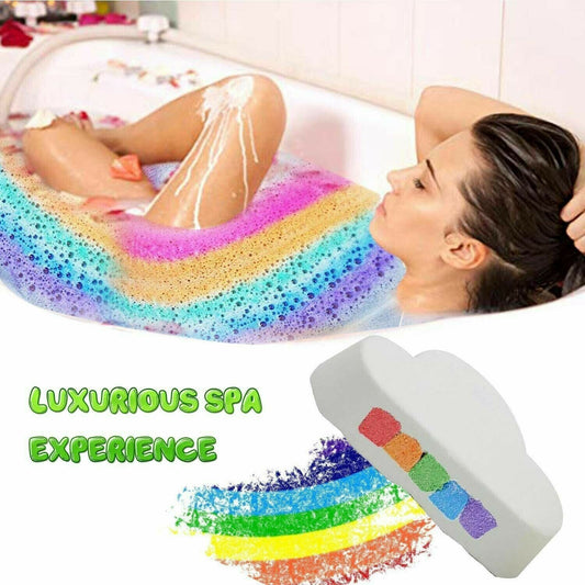 Rainbow Bath Bombs,Rainbow Cloud Salt Essential Oil Bathing Ball
